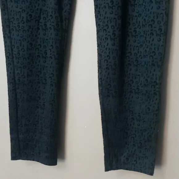 Vintage Jaclyn Smith Black Pull on Pants w Animal Print Textured Spots XL NWT - Picture 4 of 6